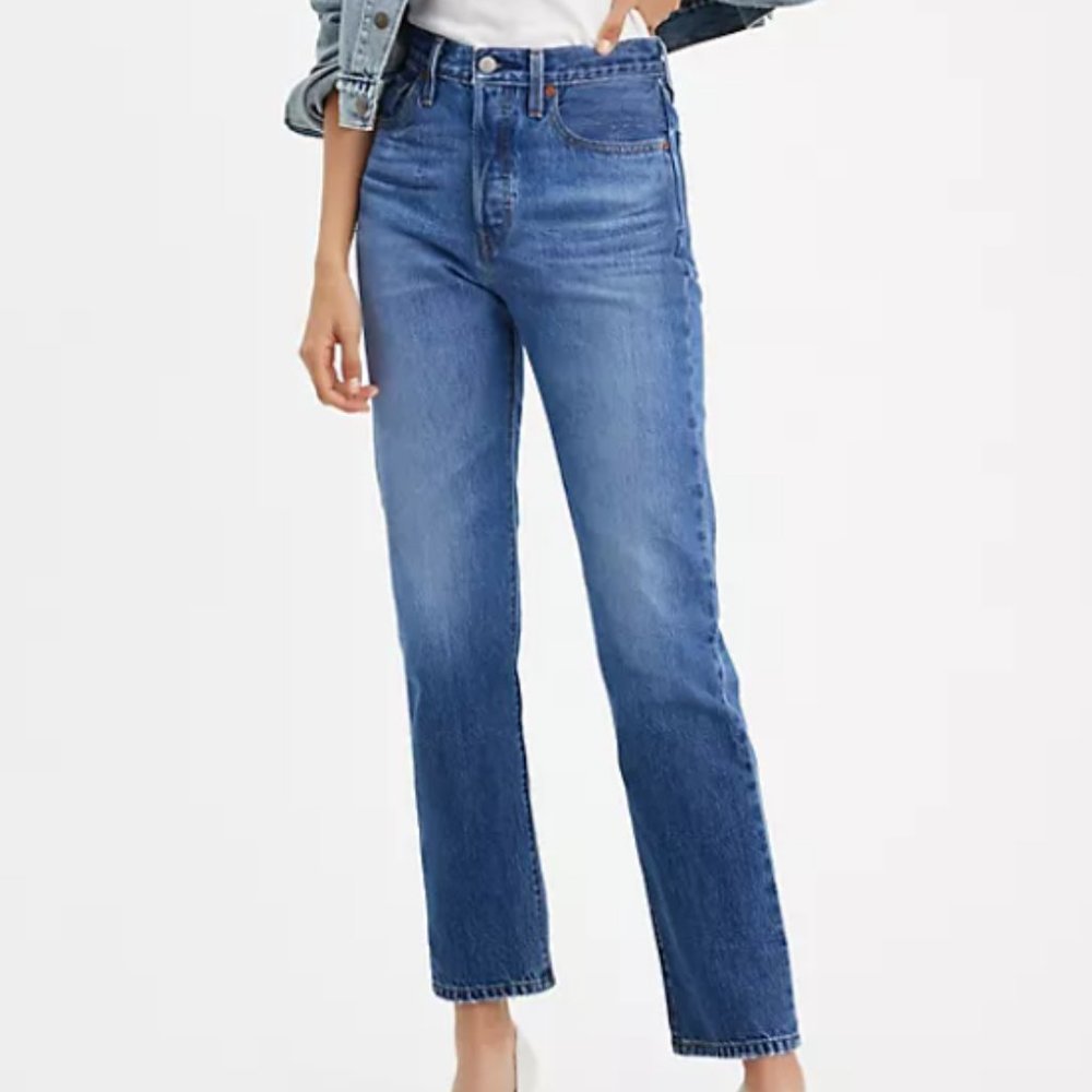 Levi's Women's 501 Original Jeans Charleston Sky, raw hem